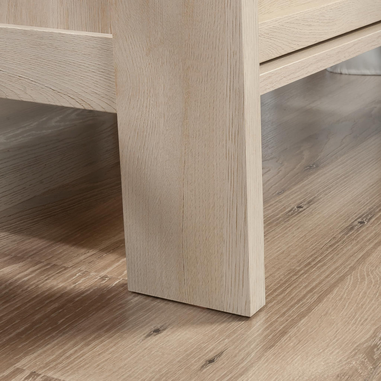 Sauder Trestle Night Stand, L: 26.38" x W: 19.06" x H: 25.12", Chalked Chestnut finish Sauder