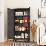 erosoei Metal Pantry Storage Cabinet, Kitchen Storage Cabinets with Adjustable Feet and Shelves, Pantry Cabinet for Kitchen, Living Room, Laundry Room and Dinning Room erosoei