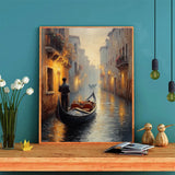XTXGERL DIY Paint by Numbers for Adults Beginner, Venice Gondola on Quiet Canal Ride, Paint by Numbers Kit Painting by Numbers for Adults, 16"x20" XTXGERL