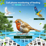 Bird Feeder with Camera - AI Identify Bird Species,Live View,Instant Arrival Alerts,Capture Bird Video,32GB,IP65 Waterproof,Bird Camera,Solar Powered Bird House Cameras,Smart Bird Feeder with Camera lopevi