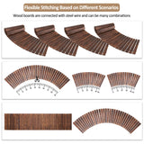 Dragosum 8FT Garden Pathway Wooden Walkway, Outdoor Path Curved Walkway Roll Out Plow and Hearth Wooden Walkway, Decorative Lawn Patio Pavers Dragosum