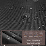 ULTCOVER 600D Tough Canvas Heavy Duty Rectangular Patio Table and Chair Cover - Waterproof Outdoor General Purpose Furniture Covers 111 x 74 inch, Black ULTCOVER