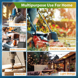 BBOUNDER Outdoor Extension Cord 100 FT Waterproof, 12/3 SJTW Heavy Duty 15A 1875W, Flexible 100% Copper 3 Prong Cords for Commercial Use and High Power Appliance, Yellow BBOUNDER