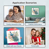 WSLWXSHM 5D Special Shape Diamond Art Kits for Beginners, Diamond Painting Kits for Adults Peacock, Crystal Rhinestones Diamond Painting for Home Wall Decoration Gift 12×12inch/30×30cm, Flower WSLWXSHM