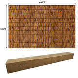 TOOKNIN 1 Pack Natural Reed Fence,5.5FT X 16.4FT Bamboo Fencing Privacy Reed Screening for Outdoor, Gallery, Restaurant, Hotel, Patio (Brown) TOOKNIN