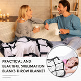 Kinlop 6 Pieces 40 x 60 Inch Sublimation Blank Throw Blankets with 20 Panel and Sublimation Blank Throw Pillow Cases Cushion Cover with 9 Panel Sublimation Supplies for DIY Heat Press Home Decor Kinlop