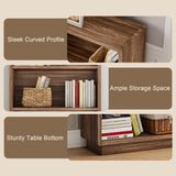 ChooChoo 3-Tier Bookcase, Wooden Bookshelf, Farmhouse Bookshelf with Open Storage, Tall Bookcase for Bedroom and Home Office, Brown Walnut ChooChoo