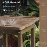 LUE BONA HDPS Shower Bench Seat with Shelf, Brown Shower Stool for Inside Shower Waterproof, Bath Shower Stool Chair for Spa Bathroom, Weather Resistant/Non-Slip/Handles/Indoor or Outdoor Us LUE BONA