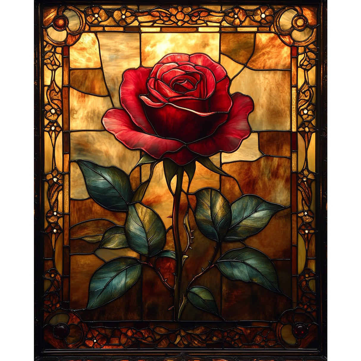 obterie Rose Paint by Numbers Kit for Adults Beginner Flowers Oil Painting Kit Adult Paint by Number Kits on Canvas DIY Painting for Beginners Art by Numbers for Gifts Home Wall Decor 16x20 Inch obterie