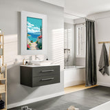 Potter-Island Concealed Medicine Cabinet 14×24 Recessed, Picture Frame Medicine Cabinet, Farmhouse White Wood Frame, 3 Shelves, 100% Handmade, Fully Assembled Wall Niche Insert（Moonlighter） Potter-Island