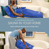 LifePro BioRemedy Infrared Sauna Blanket - Portable Far Infrared Home Sauna for Detox, Tension and Relaxation - Adjustable Temperature (113-176°F) - Includes Carry Bag & Detox Wraps LifePro