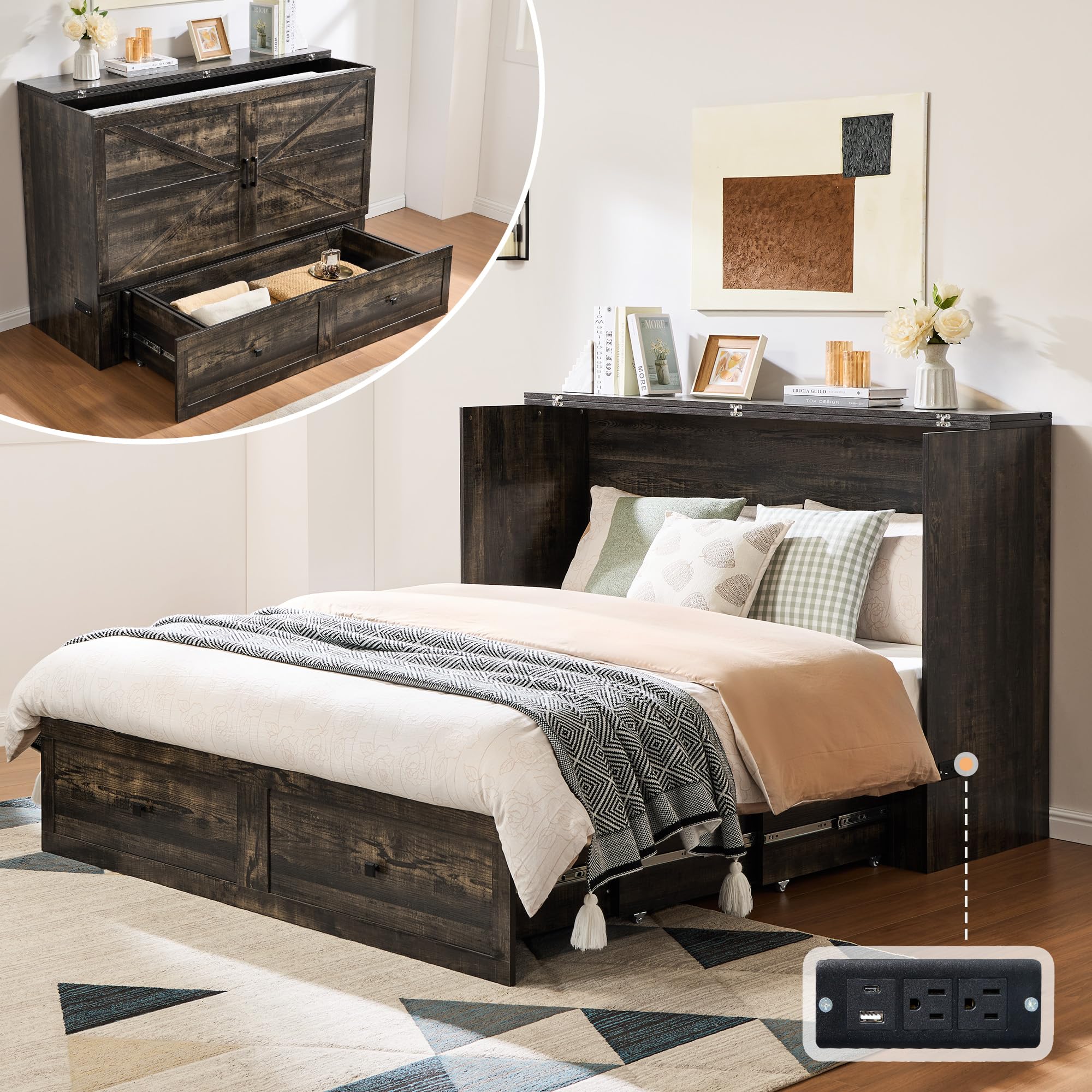 AMERLIFE Murphy Bed Cabinet - Thumbnail 3