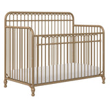 Little Seeds Ivy 3-in-1 Convertible Metal Crib, JMPA Certified, Gold Little Seeds