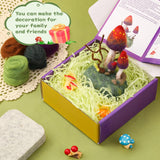 Yizzvb Mushroom Needle Felting Kit, Felt Kits for Beginners Adult, Wool Felting Kit with Felting Pad, Felting Needles and Instruction for DIY Lovers Yizzvb