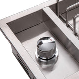 Bonfire Outdoor Kitchen Drop-In Single Side Burner with Lid for Outdoor BBQ Island, with Conversion Kit, 304 Stainless Steel, CBASSB BONFIRE