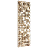 Empire Art Direct Textured II Rugged Blocks with Gold Leaf, 3D Wood Wall Art, Ready to Hang, 72" x 22", Living Room,Bedroom Empire Art Direct