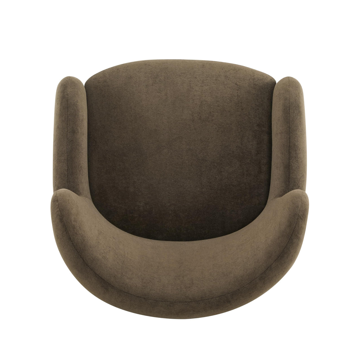 Christopher Knight Home Auden Wingback Accent Chair, Fabric Club Chair, Velvet Upholstered Armchair, Curved Backrest Single Sofa, Soft Cushion Seating, Reading Lounge Chair for Living Room, Brown Christopher Knight Home