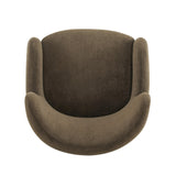 Christopher Knight Home Auden Wingback Accent Chair, Fabric Club Chair, Velvet Upholstered Armchair, Curved Backrest Single Sofa, Soft Cushion Seating, Reading Lounge Chair for Living Room, Brown Christopher Knight Home