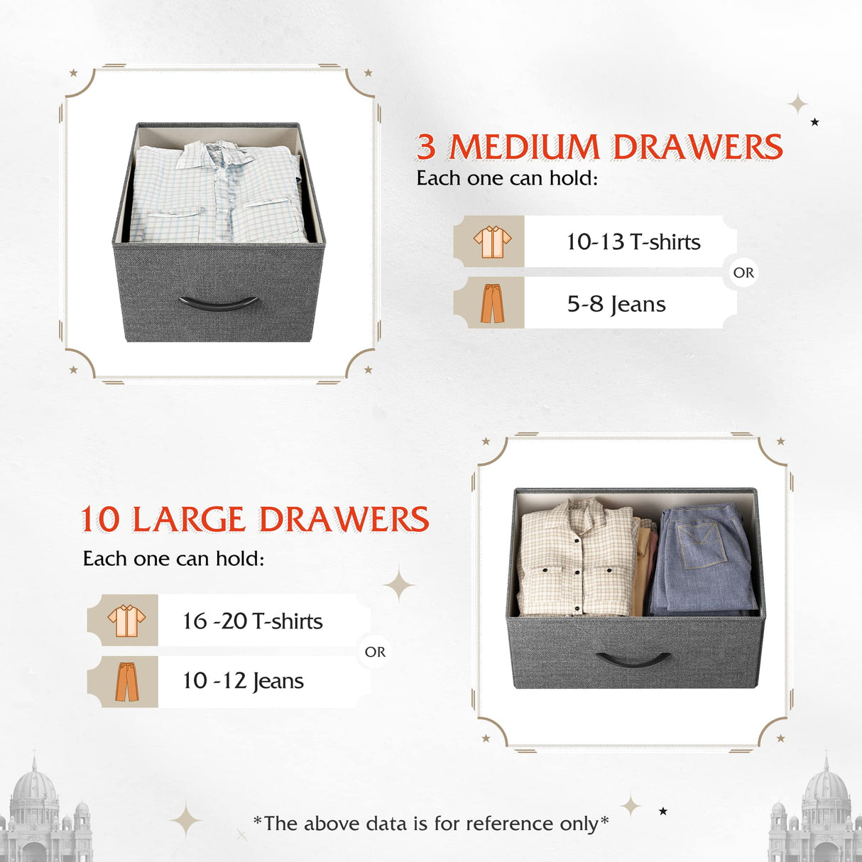 WLIVE Tall Dresser for Bedroom with 13 Drawers, Storage Dresser Organizer Unit, Fabric Dresser for Bedroom, Closet, Chest of Drawers with Fabric WLIVE