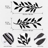 Zzbakress 2 Pieces Wooden Vine Olive Branch Leaf Leaf Wall Decor,Farmhouse Signs for Living Room Decoration (Black) Zzbakress