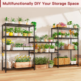 PrimeZone Wire Metal Storage Shelves - 5 Tier Adjustable NSF-Certified Heavy Duty Garage Shelving Unit Organizer Rack, Steel Utility Shelf for Kitchen, Pantry, Closet, 35.5" W x 14" D x 72" H, Black PrimeZone