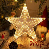 DDcafor Christmas Tree Topper - Warm White Light Star, Great Christmas Ornaments, New Year Toppers, 8.7'' Battery Powered DDcafor
