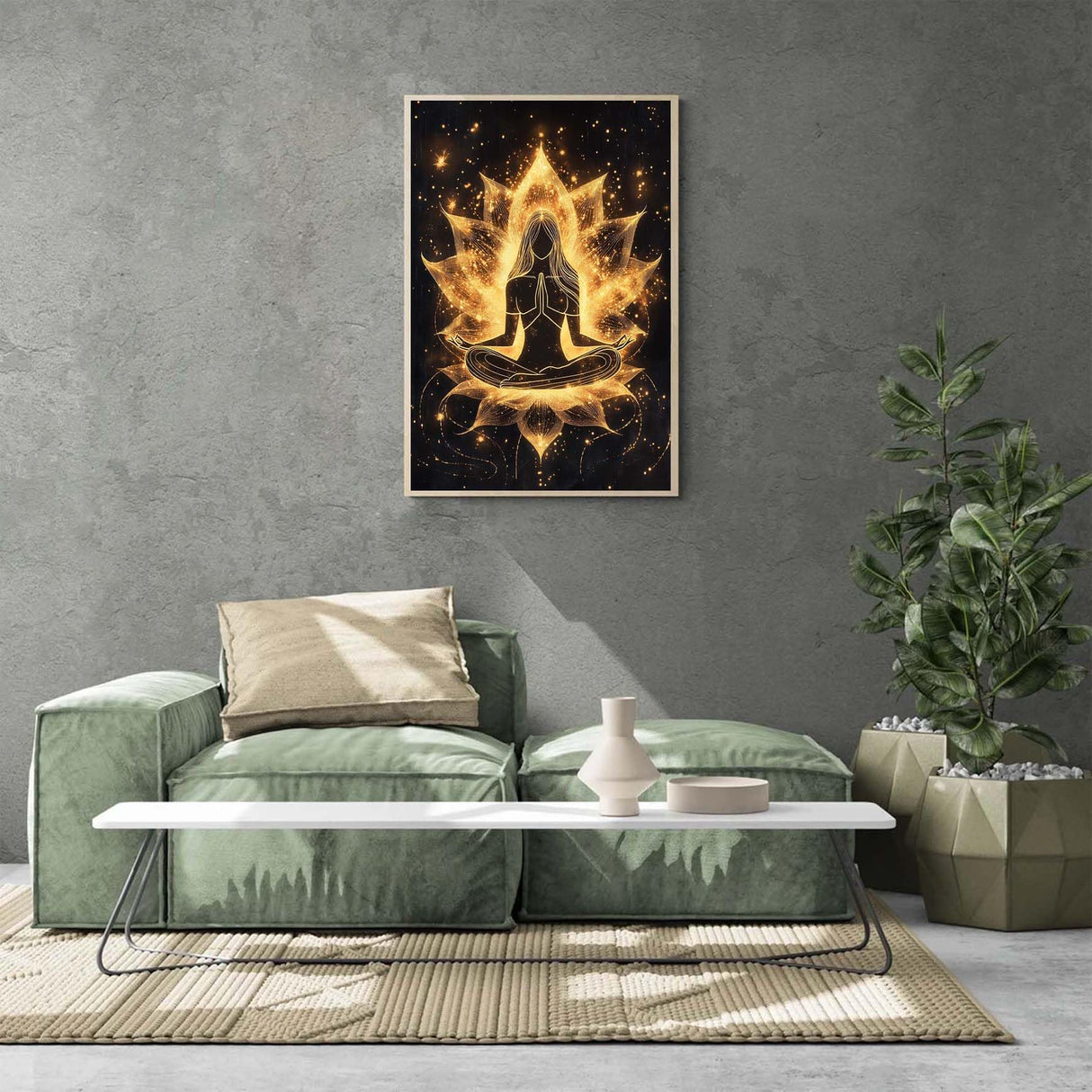 Ginfonr DIY 5D Diamond Art Kits for Adults, Lotus Diamond Painting for Adults, Diamond Art Buddha Full Drill, Diamond Art Kits Embroidery Rhinestone Craft for Home Wall Decor 12 * 16 Inch Ginfonr