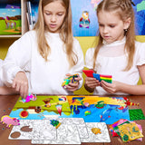 JOPSHEEN Foil Art Kit for Kids Age 4-6-8-10-12 Girls Boys, Fun Crafts Animals Foil Stickers Sheets JOPSHEEN