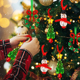 GYGOT Christmas Crafts,36 Sets Beaded Ornament Kit-Including 12 PCS Snowman/12 PCS Christmas Tree/12 PCS Wreath,Xmas Party Holiday Craft Tree Decorations (Assembly Needed) GYGOT