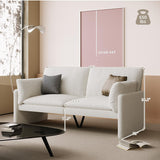 JFHID 68'' Modern Teddy Loveseat Sofa, 2 Seater Couch with Removable Cover, Soft Cushioned Boucle Loveseat for Living Room, Bedroom, Small Spaces, White JFHID