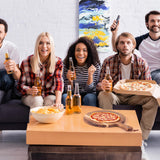 Roshtia 16 Pack Acacia Wood Cutting Board with Handle Thick Round Charcuterie Boards 2 Size Acacia Chopping Boards for Serving Cheese Pizza Bread Platter Baking Wooden Wall Carving Decor Roshtia