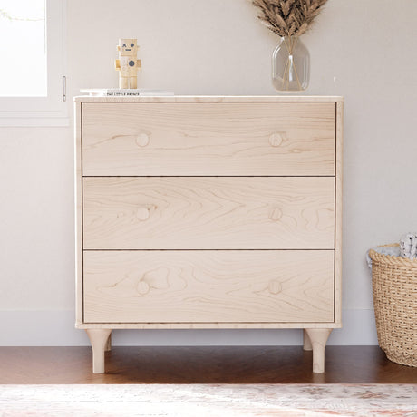 Babyletto Lolly Changing Table Dresser Combo w/Removable Tray - GREENGUARD Gold Certified 3 Drawer Baby Dresser with Changing Table Top - Easy to Assemble Diaper Station for Nursery, Washed Natural babyletto