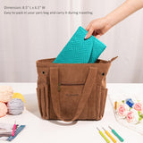 MYBAGZING Crochet Hook Case Empty - Foldable Crochet Hook Organizer - Crochet Hook Holder for Knitting & Crochet Supplies - Knitting Accessories, Teal MYBAGZING