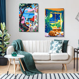 ZTOTZ Paint by Numbers Framed Canvas Seaside Beach, Paint by Numbers Kit for Adults Landscape,Framed Paint by Numbers for Adults Ocean Scenery, 8x12inch ZTOTZ