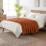 50x70 Inch Rust Throw Blanket - Soft & Fluffy Fleece, Cute & Aesthetic, Perfect for Sofa, Couch, Chair, Bed, Living Room & Bedroom, All-Season Use, Plush & Cozy Decorative Blanket Lussena