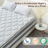 Naruchu Queen Mattress, 14 Inch Hybrid Mattresses in a Box, Individually Wrapped Pocket Coils for Isolate Motion, Gel Memory Foam, Medium Firm Support, Pressure Relief, CertiPUR-US Naruchu