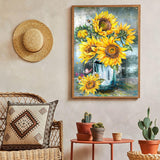 Legrace Sunflower Diamond Art Painting Kits for Adults - Full Drill Diamond Dots Paintings for Beginners, Round 5D Paint with Diamonds Pictures Gem Art Painting Kits DIY Adult Crafts Kits 12x16inch Legrace