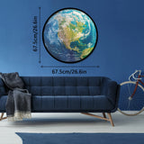 Space Earth Puzzles for Adults 1000 Pieces, Round Planet Solar System Puzzles, Hard Circle Galaxy Jigsaw Puzzles as Space Wall Decor PPuzzling