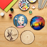 20Pcs Large Unfinished Wood Slices for Centerpieces,5.1-5.5 Inches Wood Centerpieces for Tables,DIY Round Wooden Discs with Tree Bark for Holiday Ornaments,Rustic Wedding (5.1-5.5in) YOIYINI