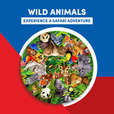 A Broader View Wild Animals Round Table Puzzle - 500 Pieces, Jigsaw Puzzles For Adults & Kids, Suitable For Groups Of 2 Or More, Everyone Gets The Best Seat At The Table, Incl. 12x12” Poster A Broader View
