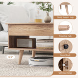 Tangkula Lift Top Coffee Table with Storage, Living Room Table with Hidden Compartment, Cabinet & Open Shelf, Flip Top Center Table, Pull up Coffee Table for Home, Office (Natural) Tangkula