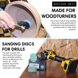 Serious Grit - 2-Inch 800 Grit Sanding Discs - Heavy-Duty Hook & Loop Film Discs - Sandpaper for Woodturning, Bowl Sanding & Power Tool Drill Attachment Sanding Pads - Pack of 50 Serious Grit
