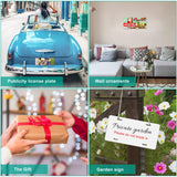 Upspotie 6Pack Sublimation License Plate Blanks, Sublimation Plates Heat Thermal Transfer Sheet DIY Picture, Metal Aluminum Automotive Front License Plate Tag for Personalized Design - White Upspotie