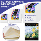 Nicpro Acrylic Paint Canvas Set for Adults, 80PCS Art Painting Supplies Kit with 36 Paints(36ML), Table Wood Easel,10 Canva Panels,12 Brushes,Paper Pad,Cleaning Cup, Palette for Kids Artist Beginner Nicpro