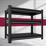 Huhaneon Garage Shelves Heavy Duty - 36''W 1,200Lbs Metal Adjustable Storage Shelving Rack Units for Warehouse Basement Pantry Kitchen 36" W x 16" D x 36" H 3 Tier Black Huhaneon