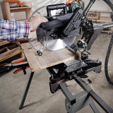 DOVAMAN Miter Saw Stand, 3-Step Quick Install & Fold, Lightweight 22LB Design, 330LB Capacity, 78-1/8'' Max Sliding Rail, Compatible with DMS01A, DMS03A & Most Mitre Saw Brands - MS01A DOVAMAN