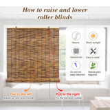 Blackout Bamboo Blinds, Bamboo Shades for Indoor Windows, Patio Shades Roll up Outdoor Porch Privacy Blinds,24" 26" 30" 36" 42" 48" 50" 54" 60" 67" 72" 75" 77" Wide VinLeap