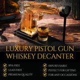 Gifts for Men Dad, 10.1 Oz Whiskey Gun Decanter Set + 2 Bullet Glasses - Unique Birthday Pistol Gift Ideas Daughter Son, Personalized Liquor Dispenser - Scotch Bourbon Vodka, Him, Brother Husband The Wine Savant