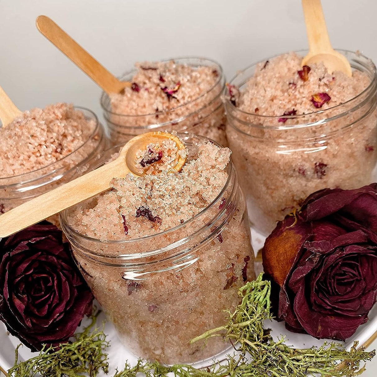 Tebery 60PCS Mini Wooden Spoons Small Bath Salt Spoon Candy Spoon Baby Spoon for Spice Jars Seasoning Honey Coffee Tebery