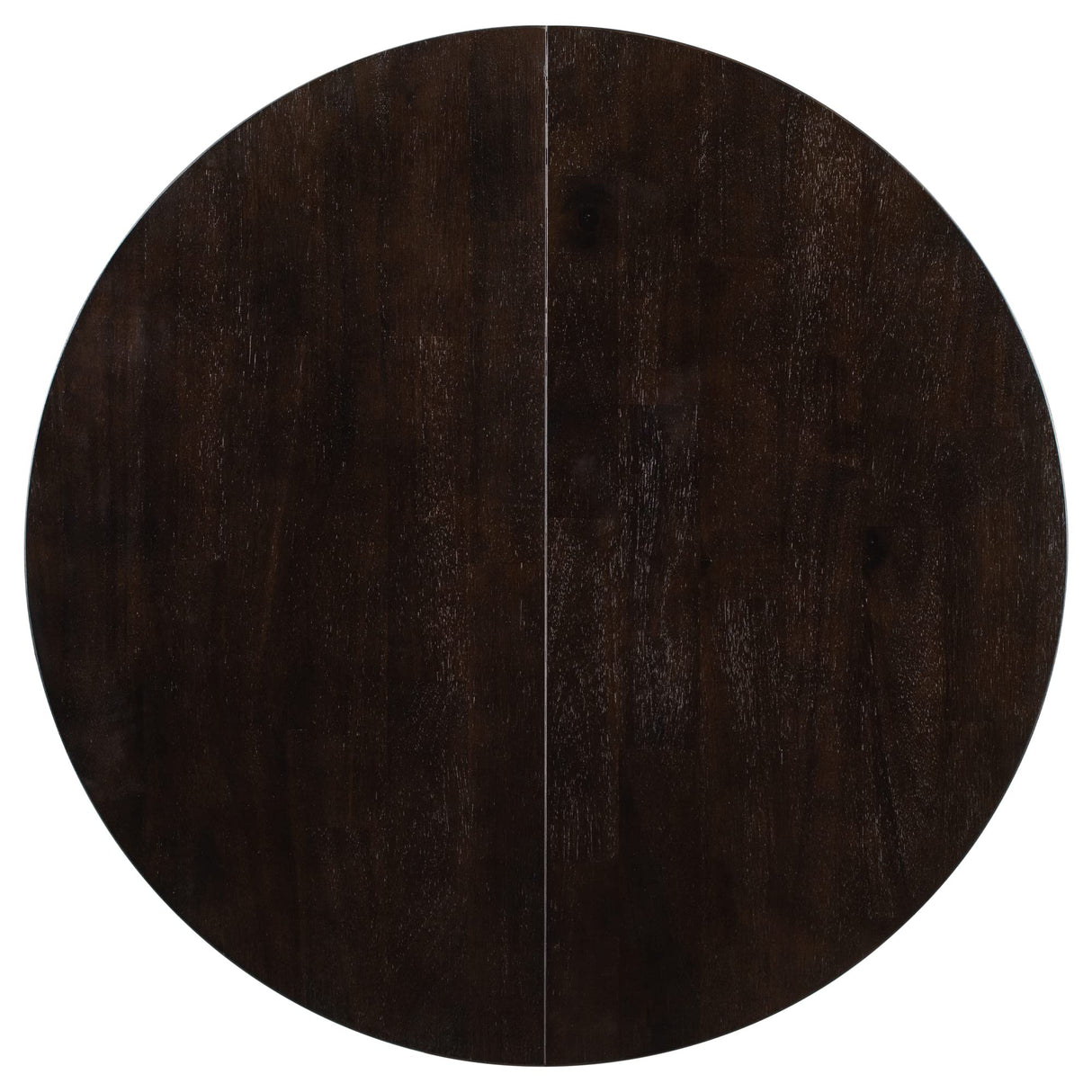 Knocbel Farmhouse 4-6 Person Round Extendable Dining Table, Wooden Kitchen Dining Room Small Space Furniture, Standard Height, 42-58" W x 42" D x 30" H (Espresso) Knocbel